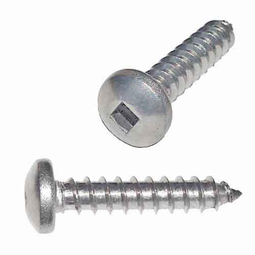 PSQTS62S #6 X 2"  Pan Head, Square Drive, Tapping Screw, Type A, 18-8 Stainless